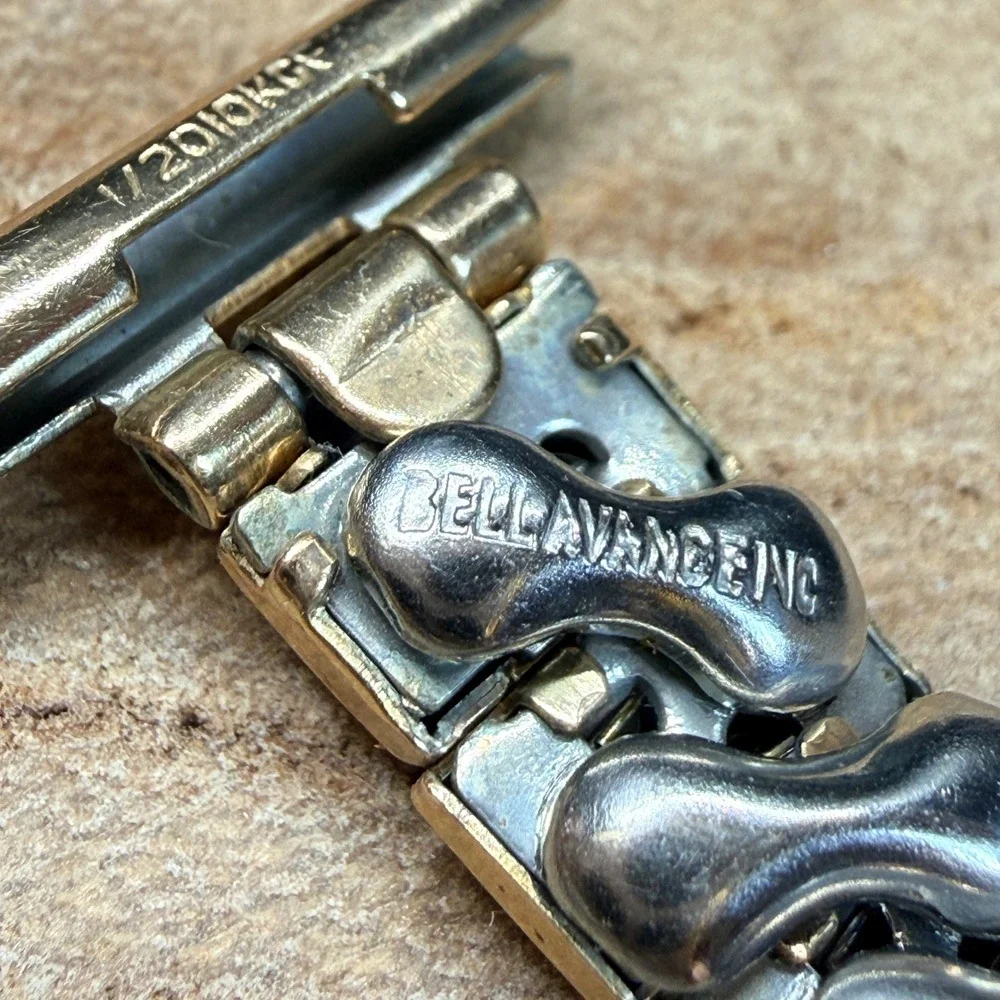 Vintage Bellavance Inc Watch Band 1/20 10K Gold Filled Expansion Strap